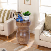 Handcrafted Tree Stump Side Table