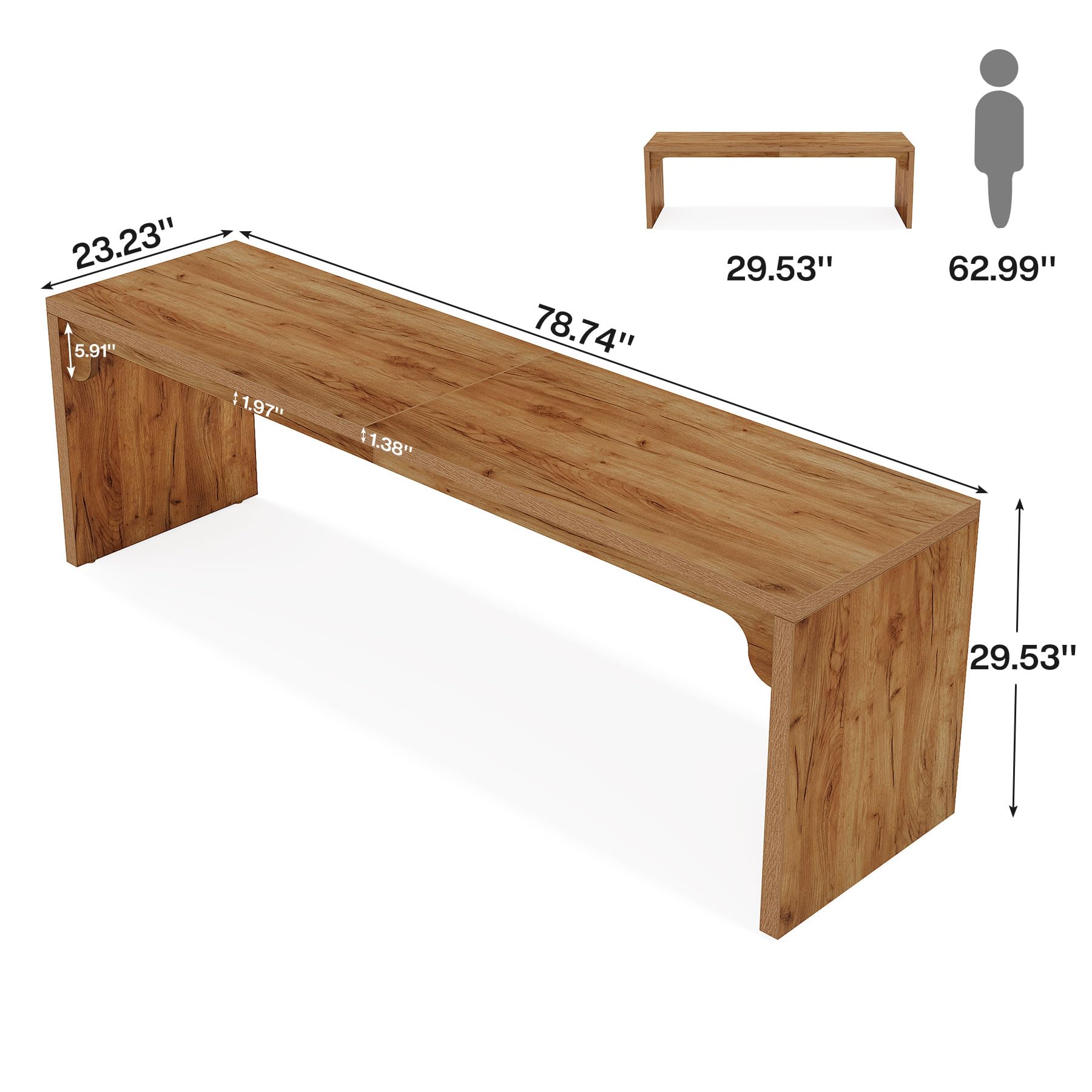 78.7" Extra Long Computer Desk
