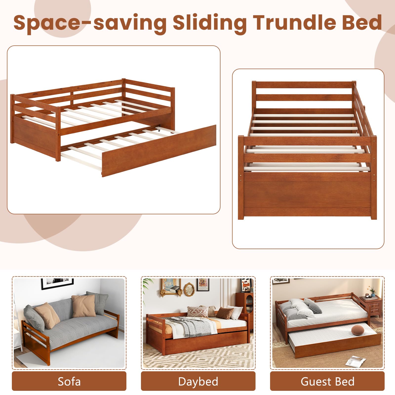 Twin Daybed with Trundle