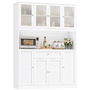 Large Kitchen Pantry Cabinet with Doors and Drawer