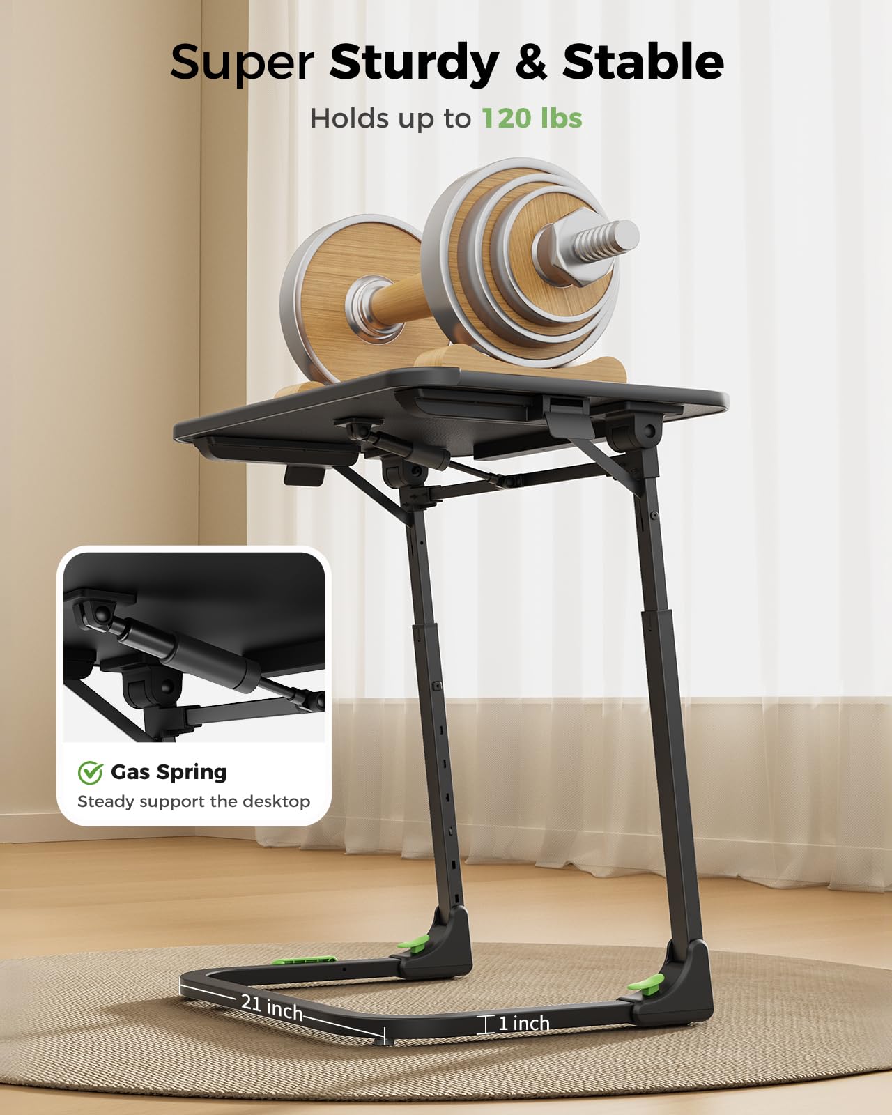 Adjustable Folding TV Tray Table