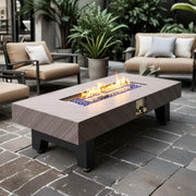 54" Rectangular Propane Fire Pit Table