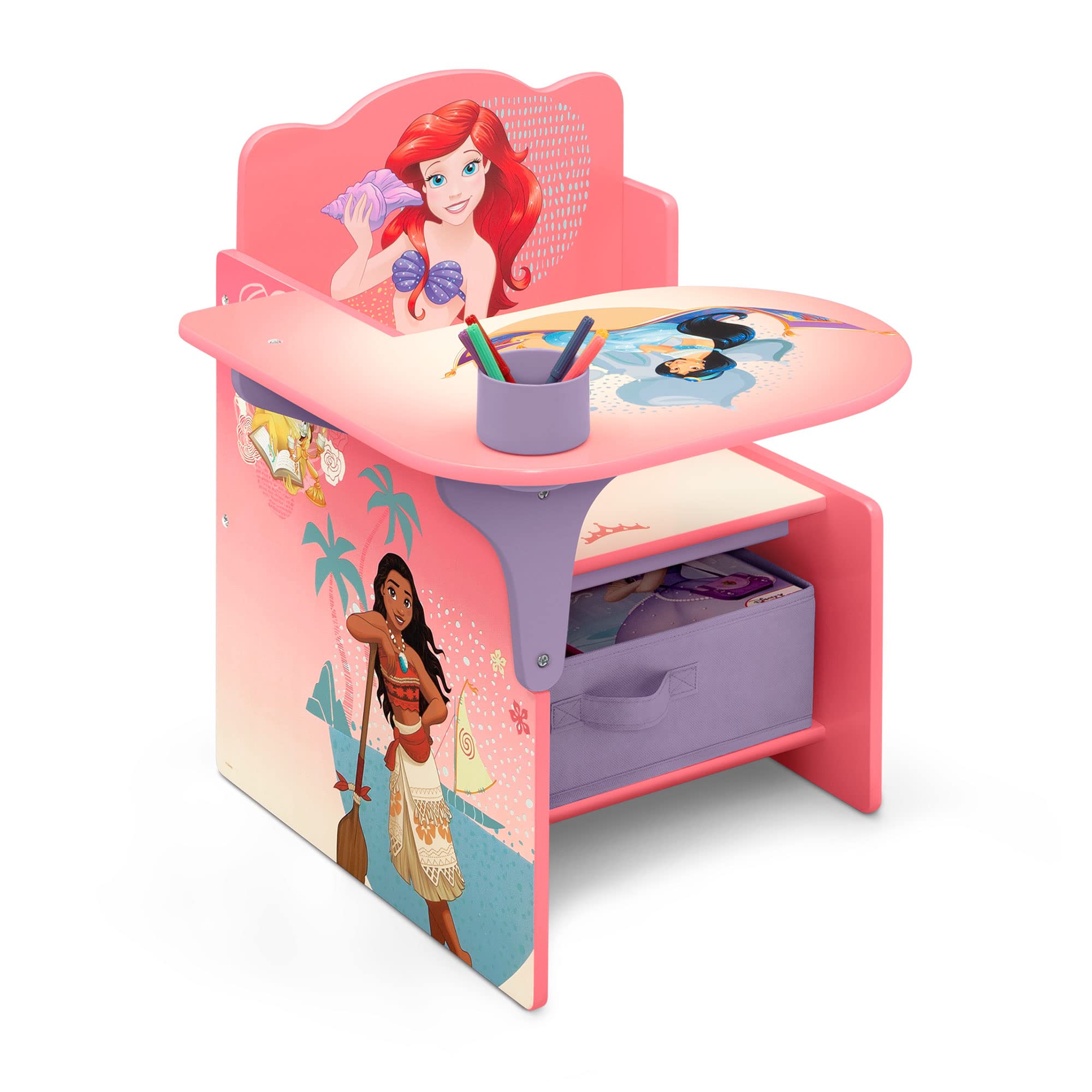 Princess Chair Desk with Storage Bin