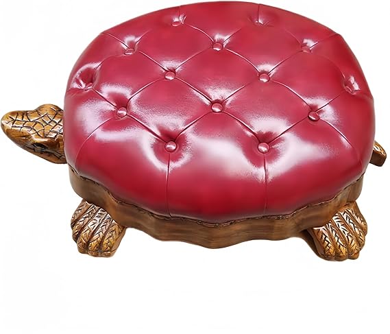Turtle Footstool Ottoman with Wheels