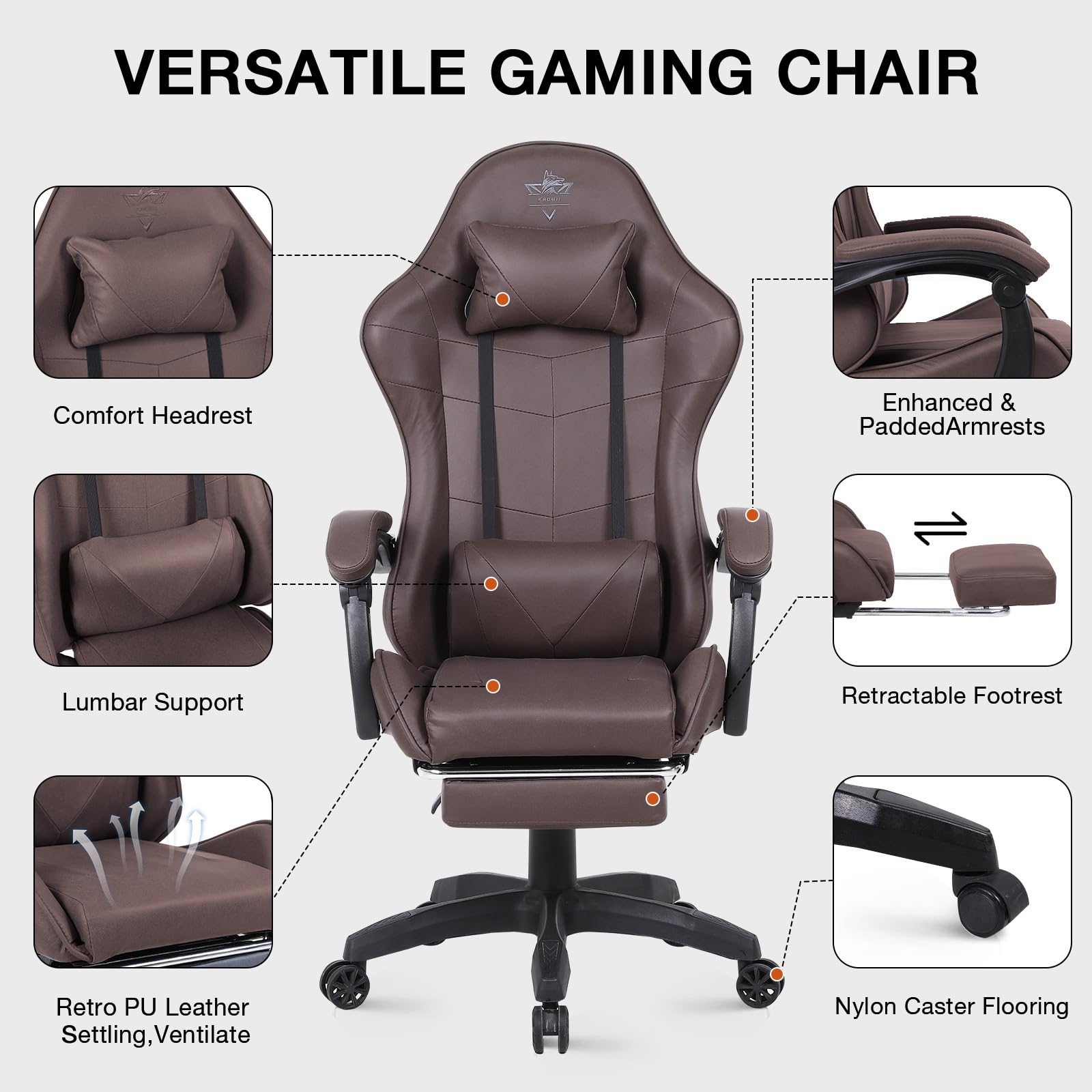 Ergonomic High-Back Office Chair with Lumbar Support