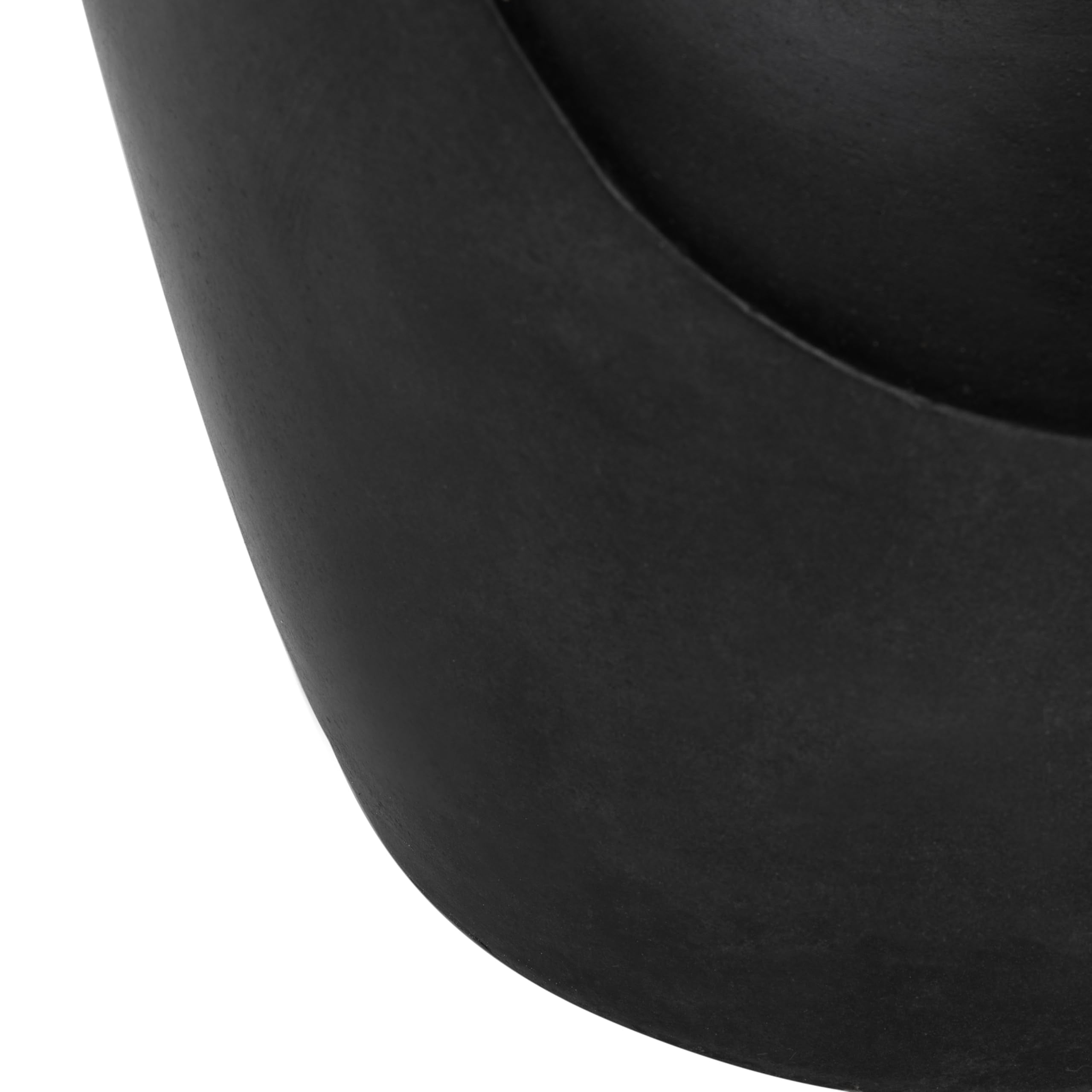 Black Modern Concrete Round Accent Table
