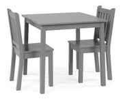 Kids Wooden Table and 2 Chairs Set Grey