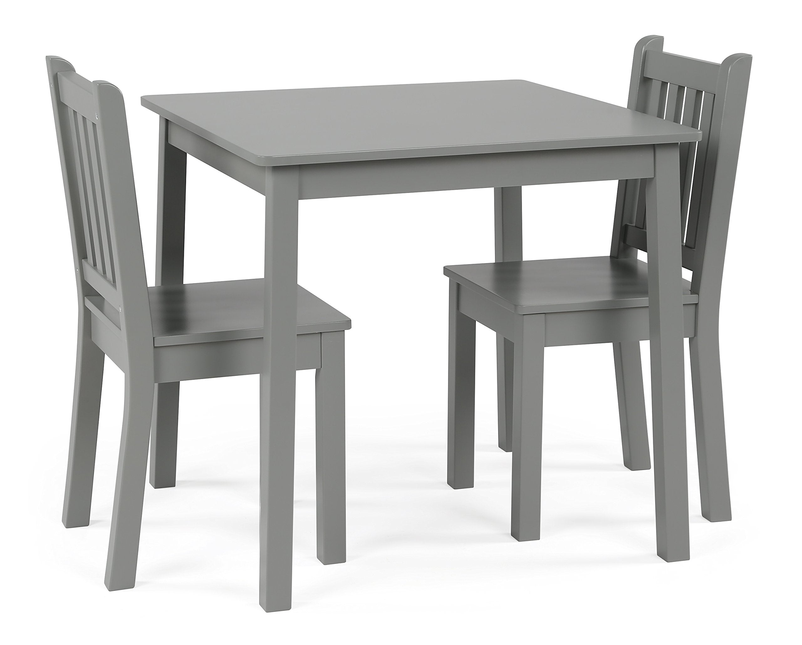 Kids Wooden Table and 2 Chairs Set Grey