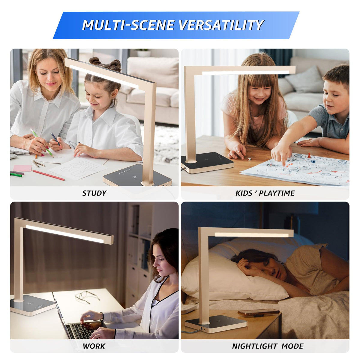 Aluminum LED Desk Lamp with Charging Station