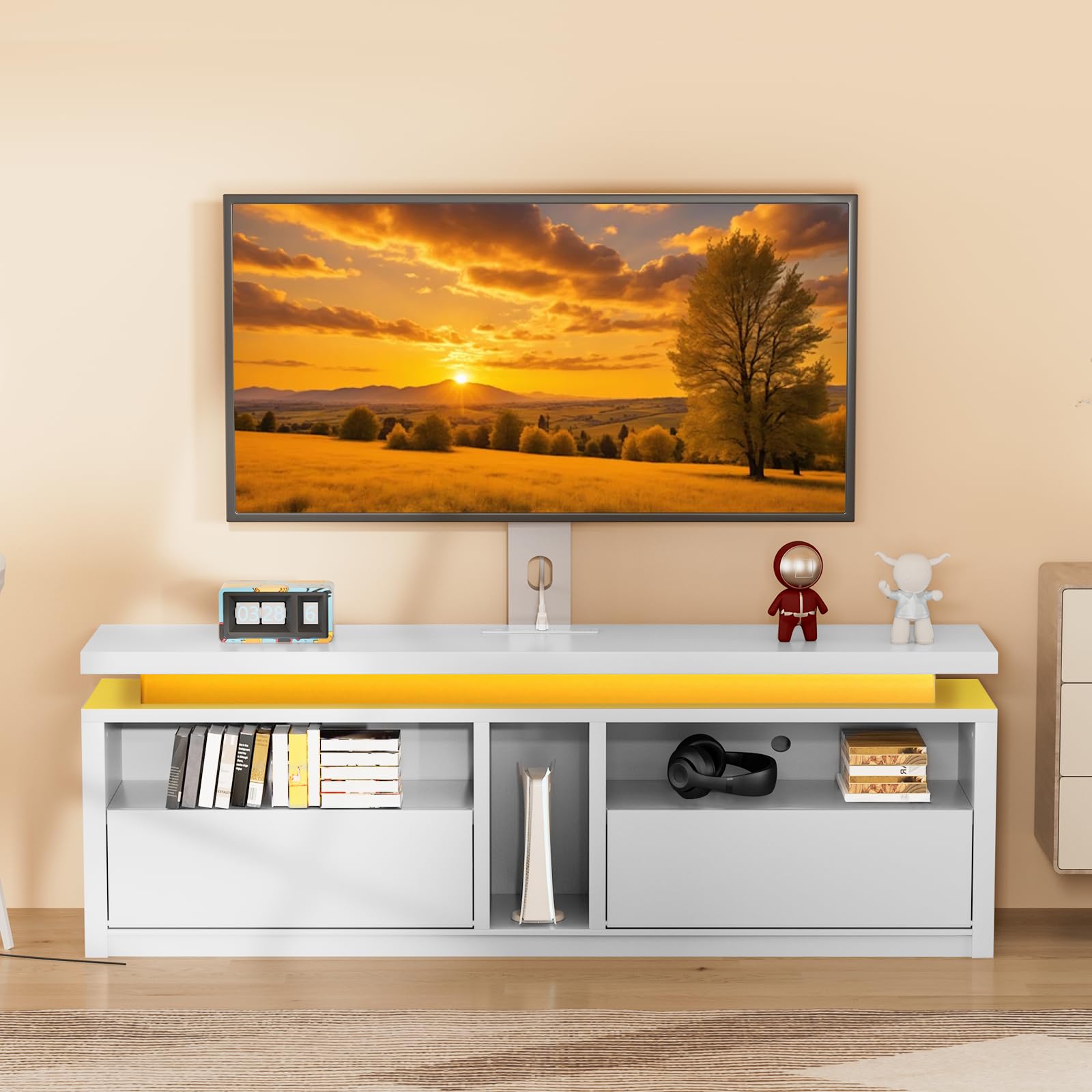 TV Stand with Mount for 75 Inch TV