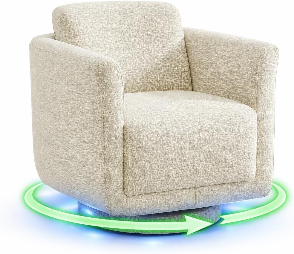 360° Swivel Accent Chair with Chenille Upholstery