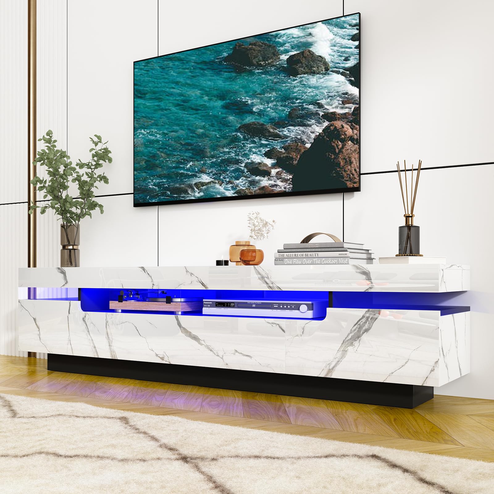 70 Inch LED TV Stand with RGB Lighting