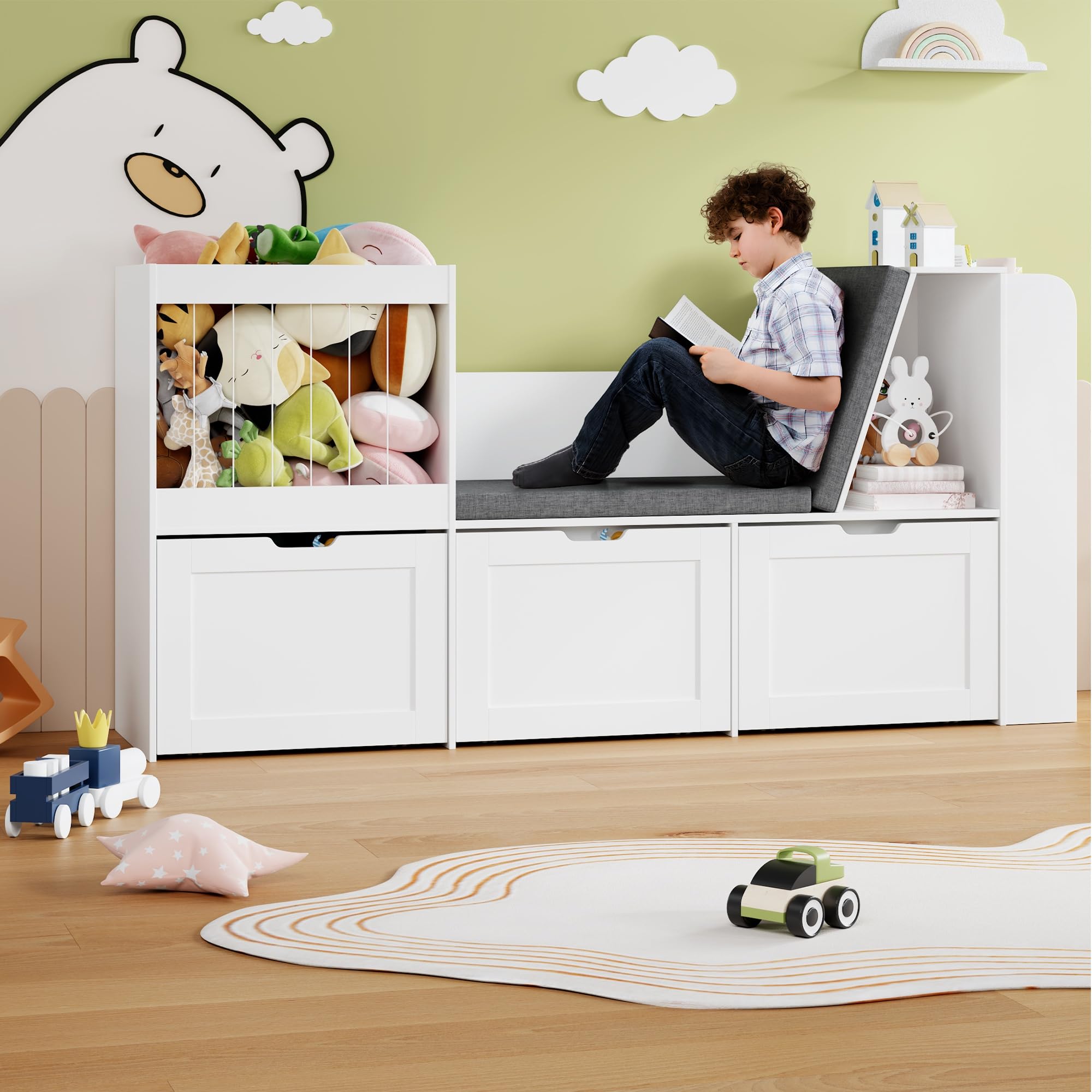 Kids Reading Nook with Storage