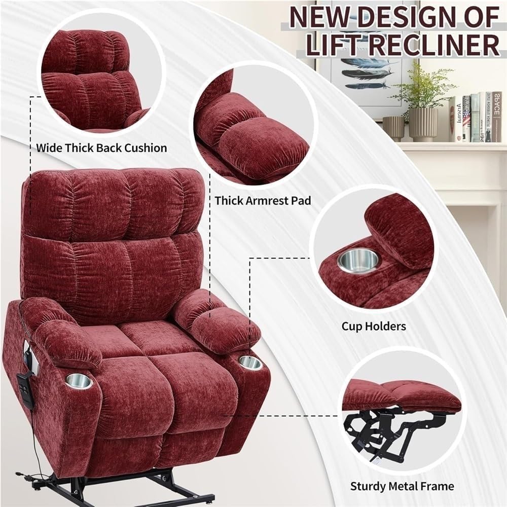 Power Lift Recliner Chair with Heat and Massage