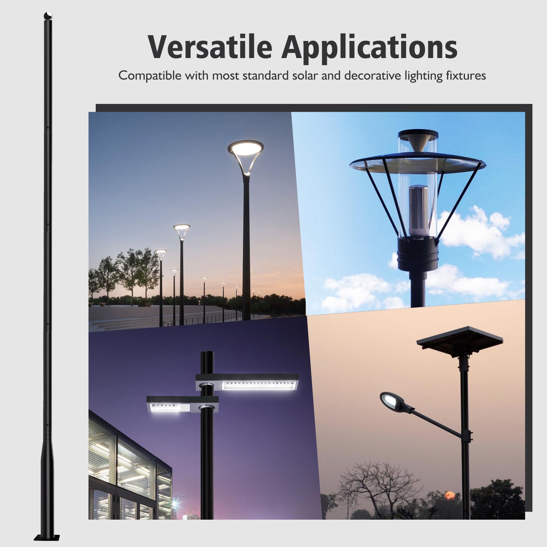 10ft Outdoor Street Light Pole