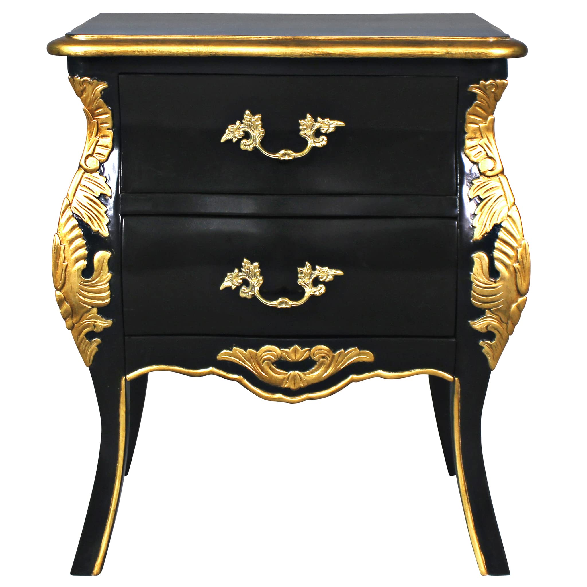 Rococo Bombe Nightstand with Secret Drawer