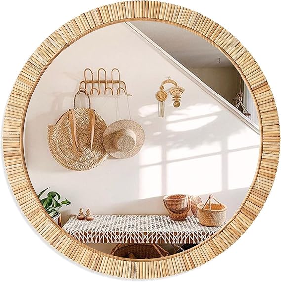 Rattan Rectangular Mirror 24x36