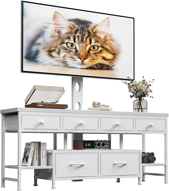 TV Stand with Mount & 6 Drawers for 32-75 Inch TVs