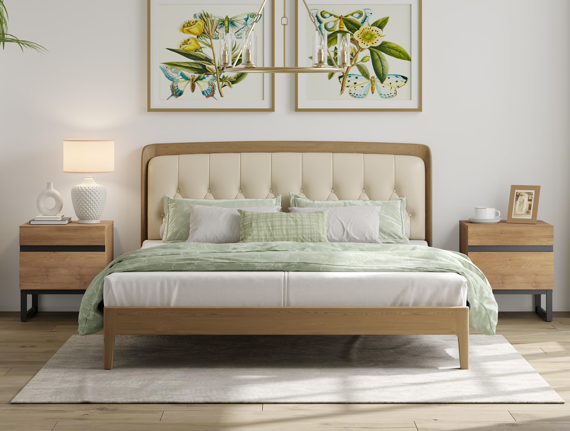 3-Piece Bedroom Furniture Set with 9-Drawer Dresser and 2 Nightstands