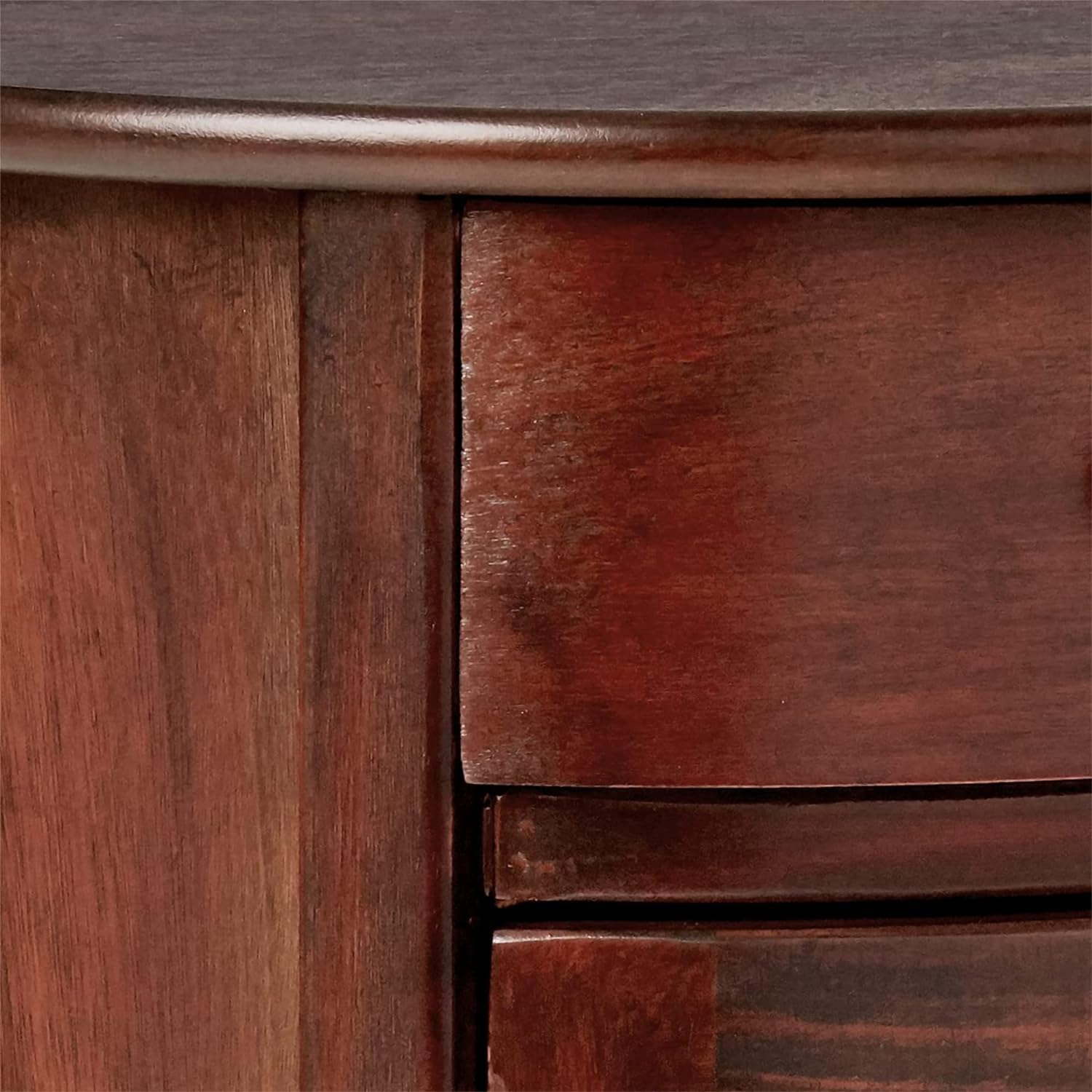 Round End Table with Storage Drawer