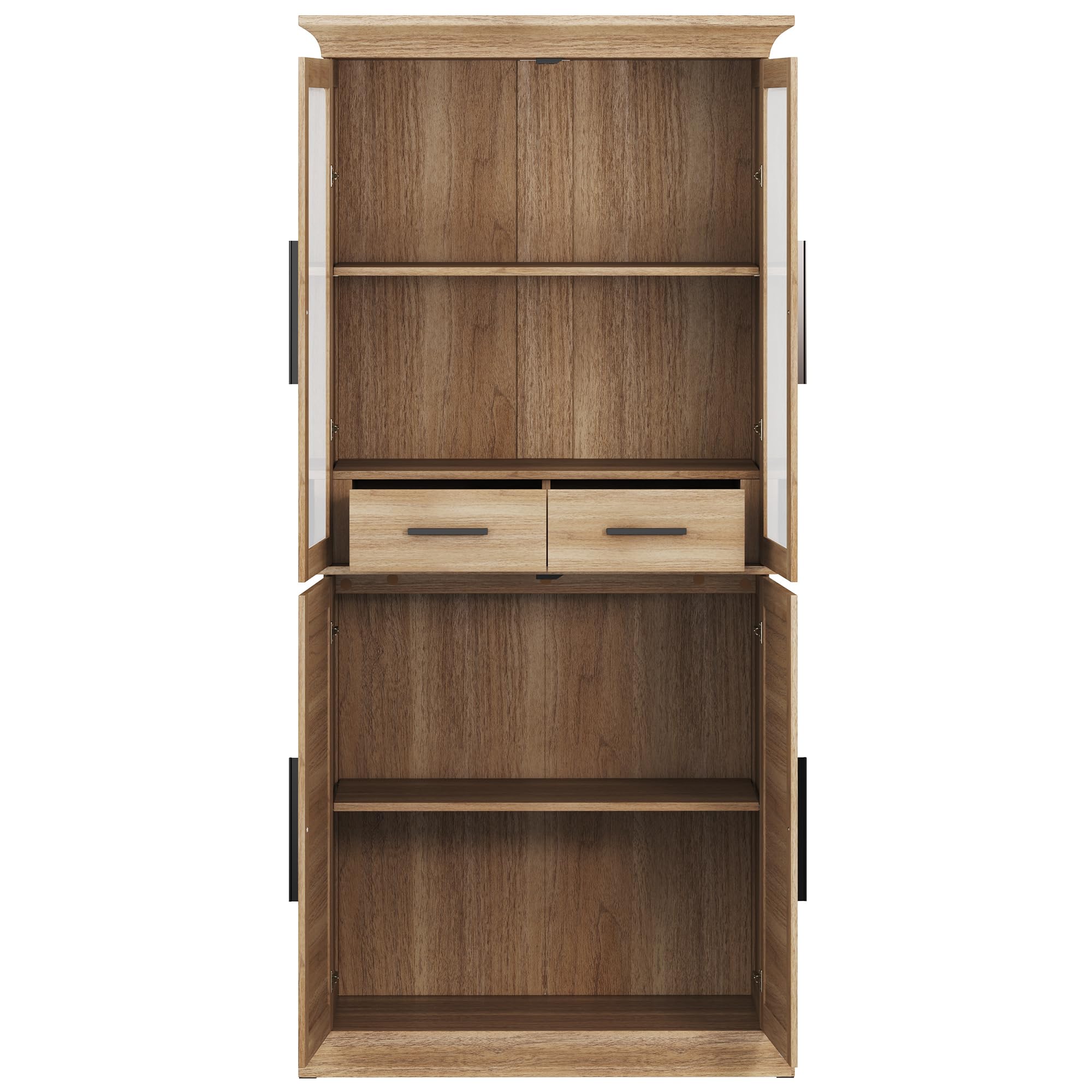 72" Storage Cabinet with Adjustable Shelves and Drawers