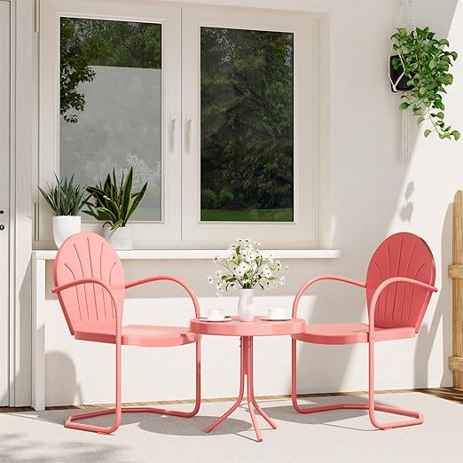 3 Piece Retro Metal Bistro Set