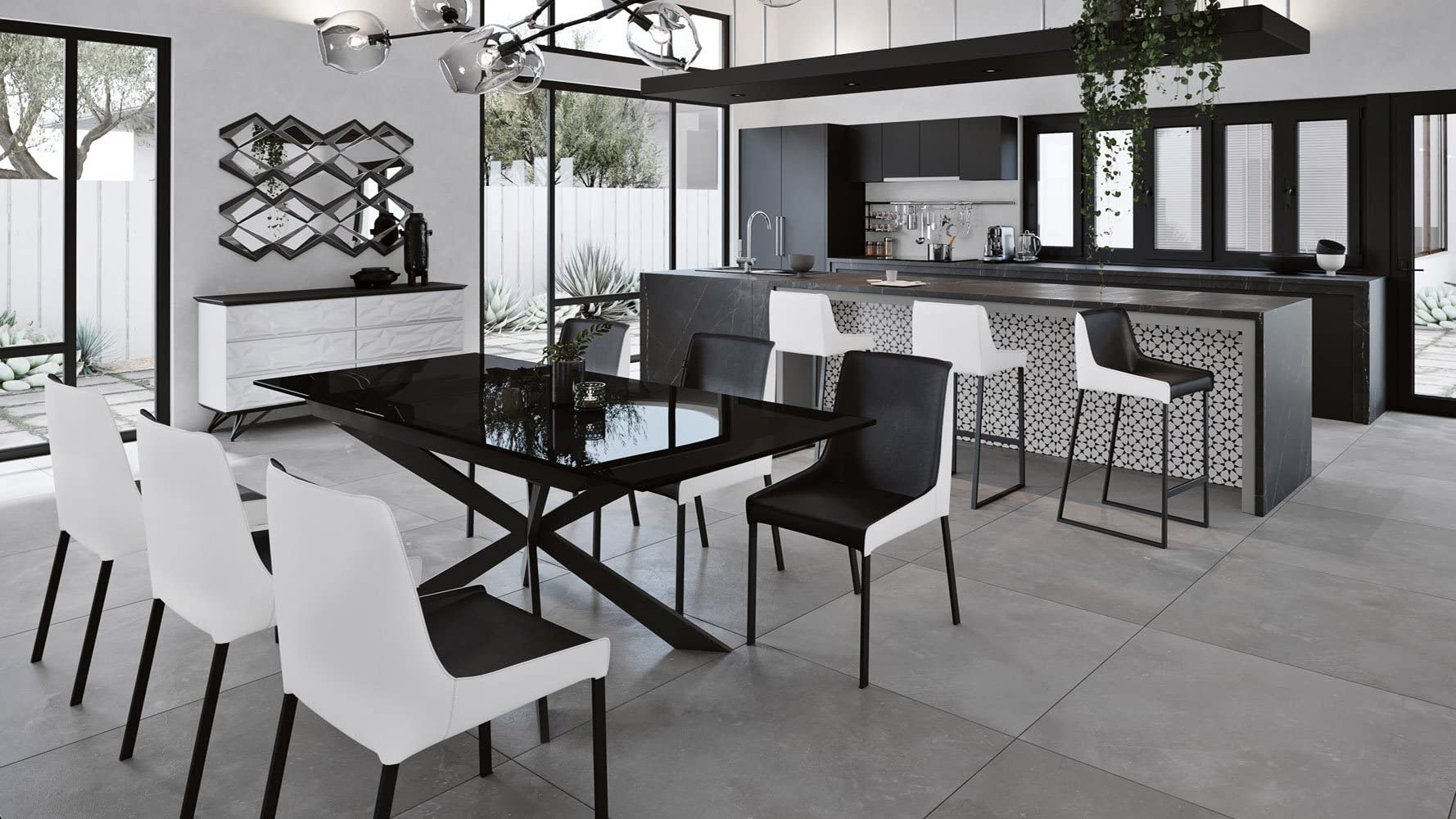 63" Modern Vortice Accent Chest