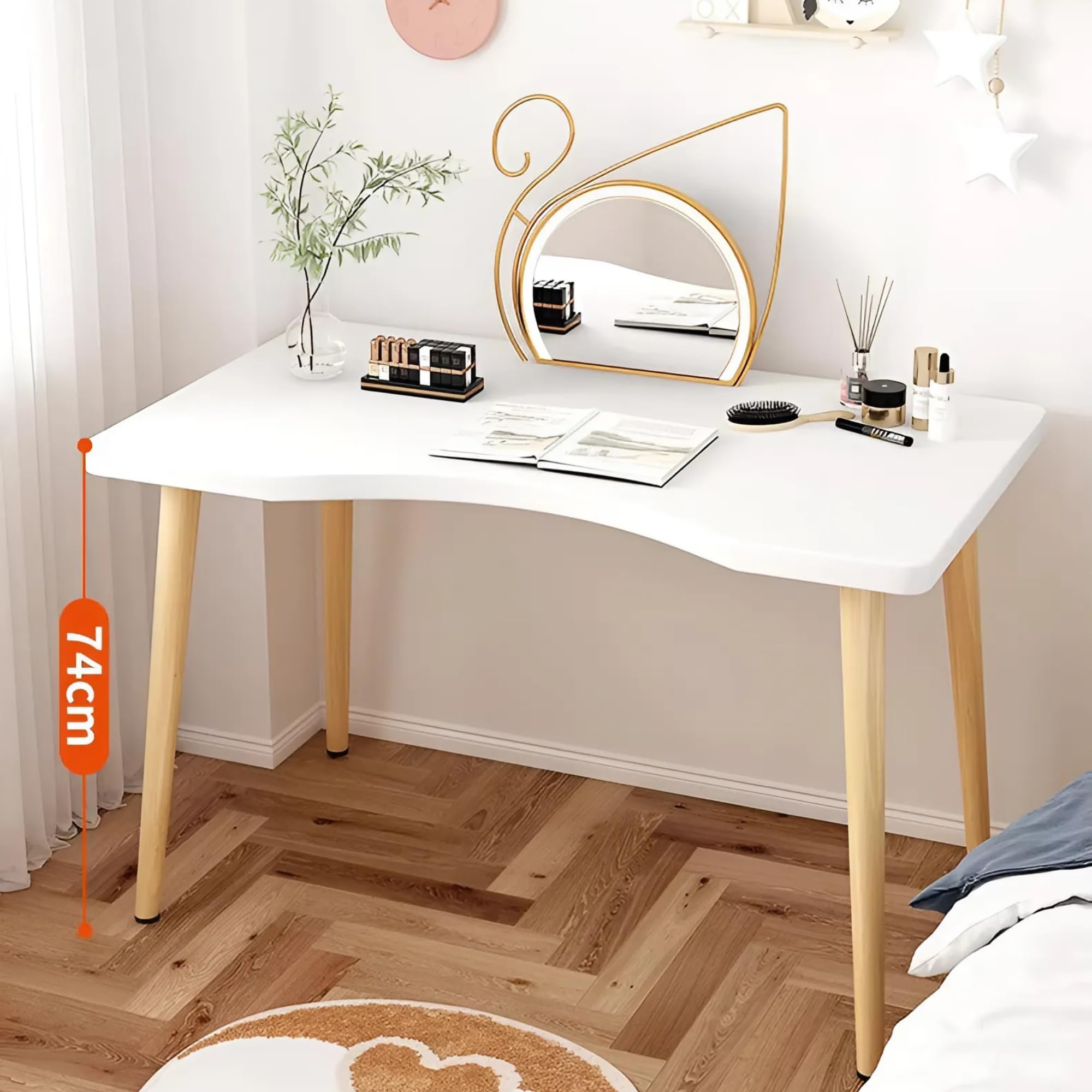 Modern White Wooden Computer Desk