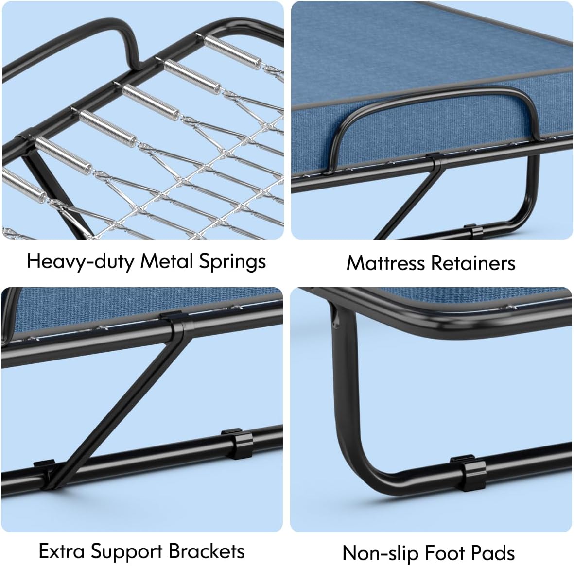 Folding Guest Bed with Memory Foam Mattress