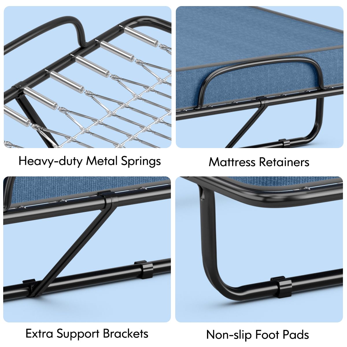 Folding Guest Bed with Memory Foam Mattress