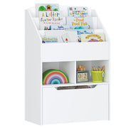 Kids Bookshelf with Movable Toy Box