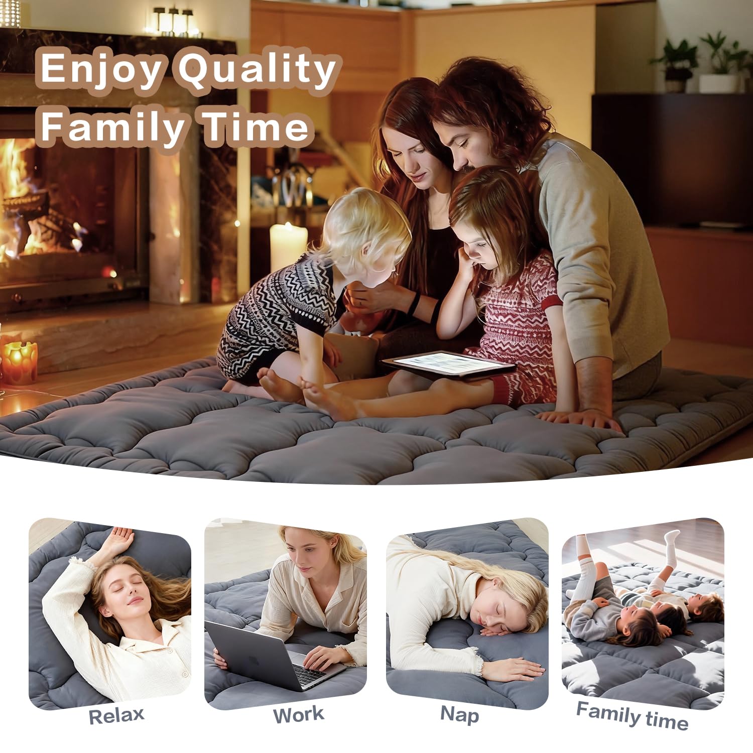 Japanese Futon Mattress Floor Mattress Twin 3 Inch Foldable