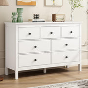 White Dresser with 7 Drawers 47 Inch Wide