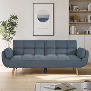 75″ Convertible Futon Sofa Bed with Adjustable Backrest