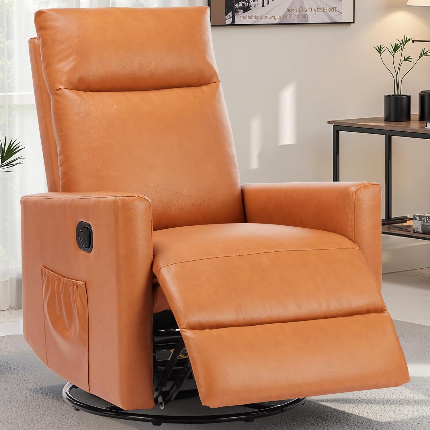 Recliner Chair with Lumbar Support and Adjustable Backrest