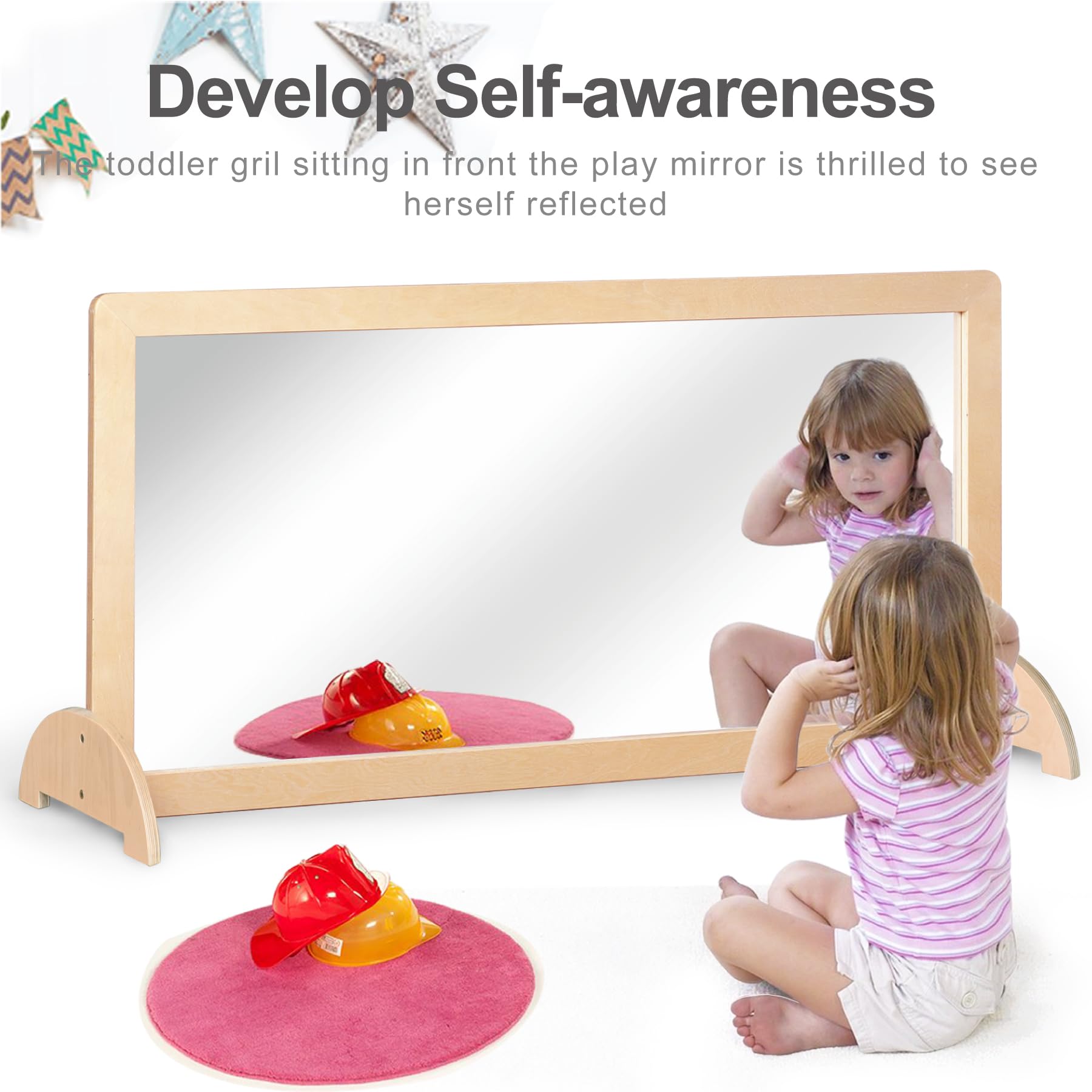 Montessori Mirror with Pull-Up Bar