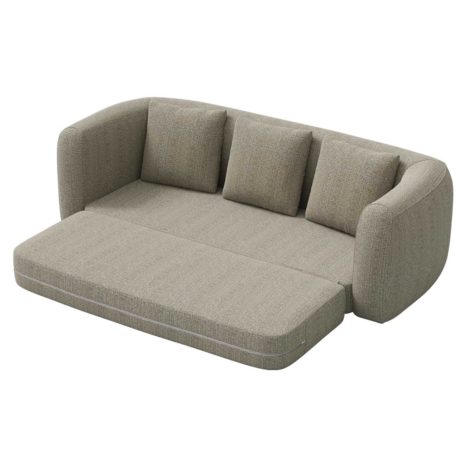 91" Curved Convertible Sofa Couch Bed