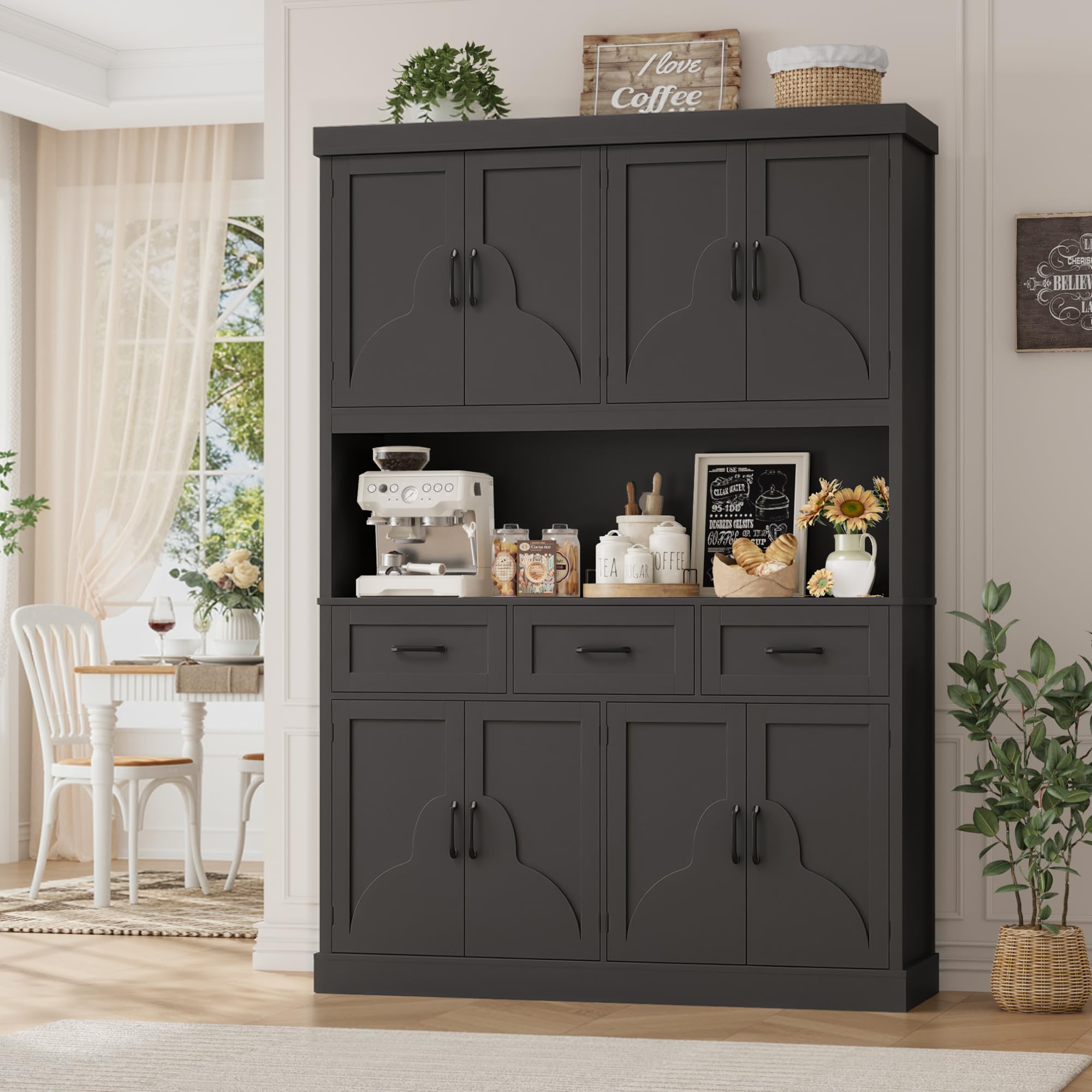 76" Tall Kitchen Pantry Storage Cabinet