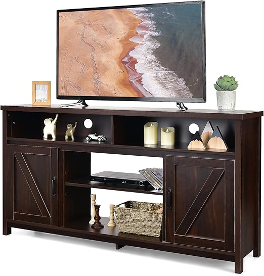 Modern Farmhouse TV Stand 59-Inch Storage Cabinet