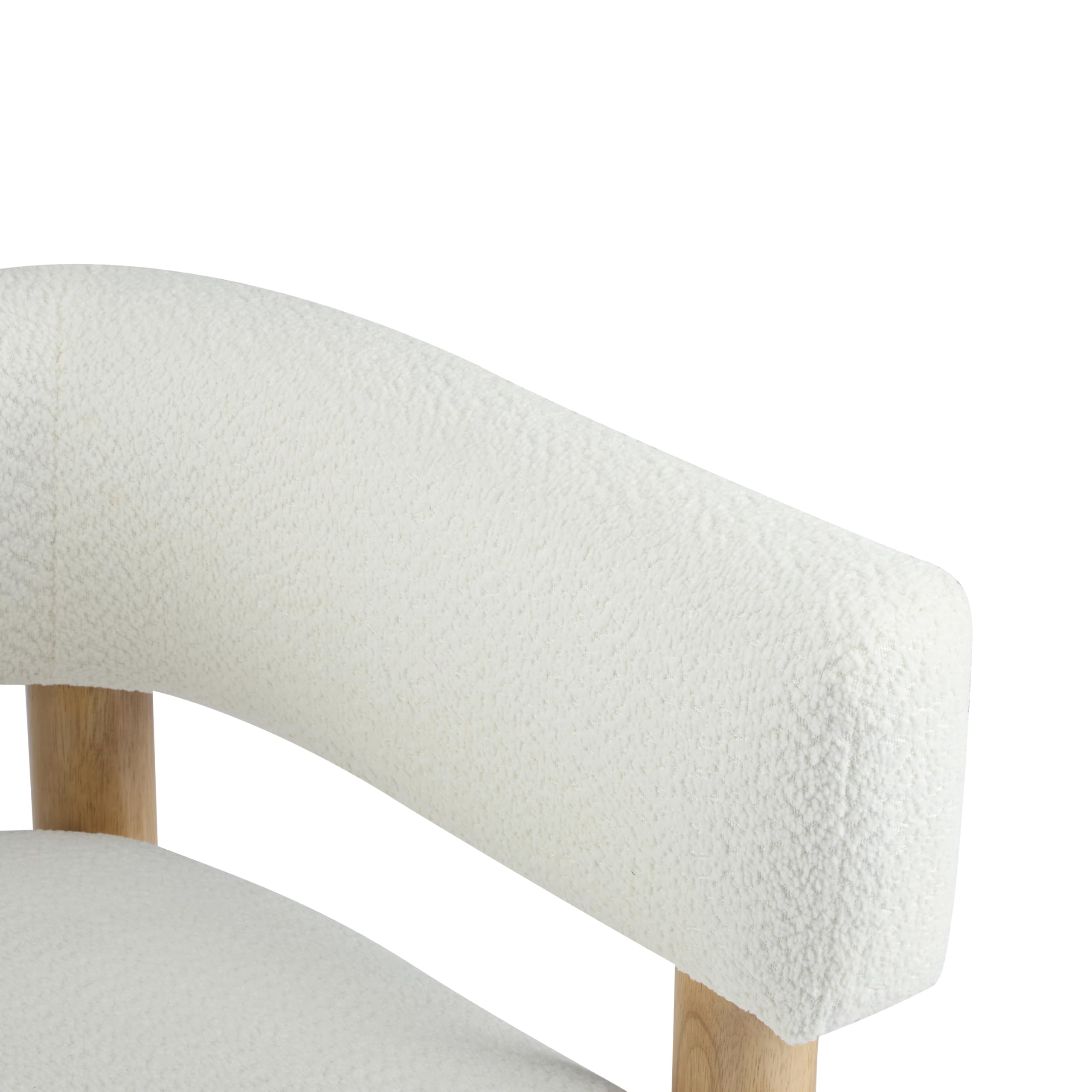 Boucle Accent Chair with Round Backrest