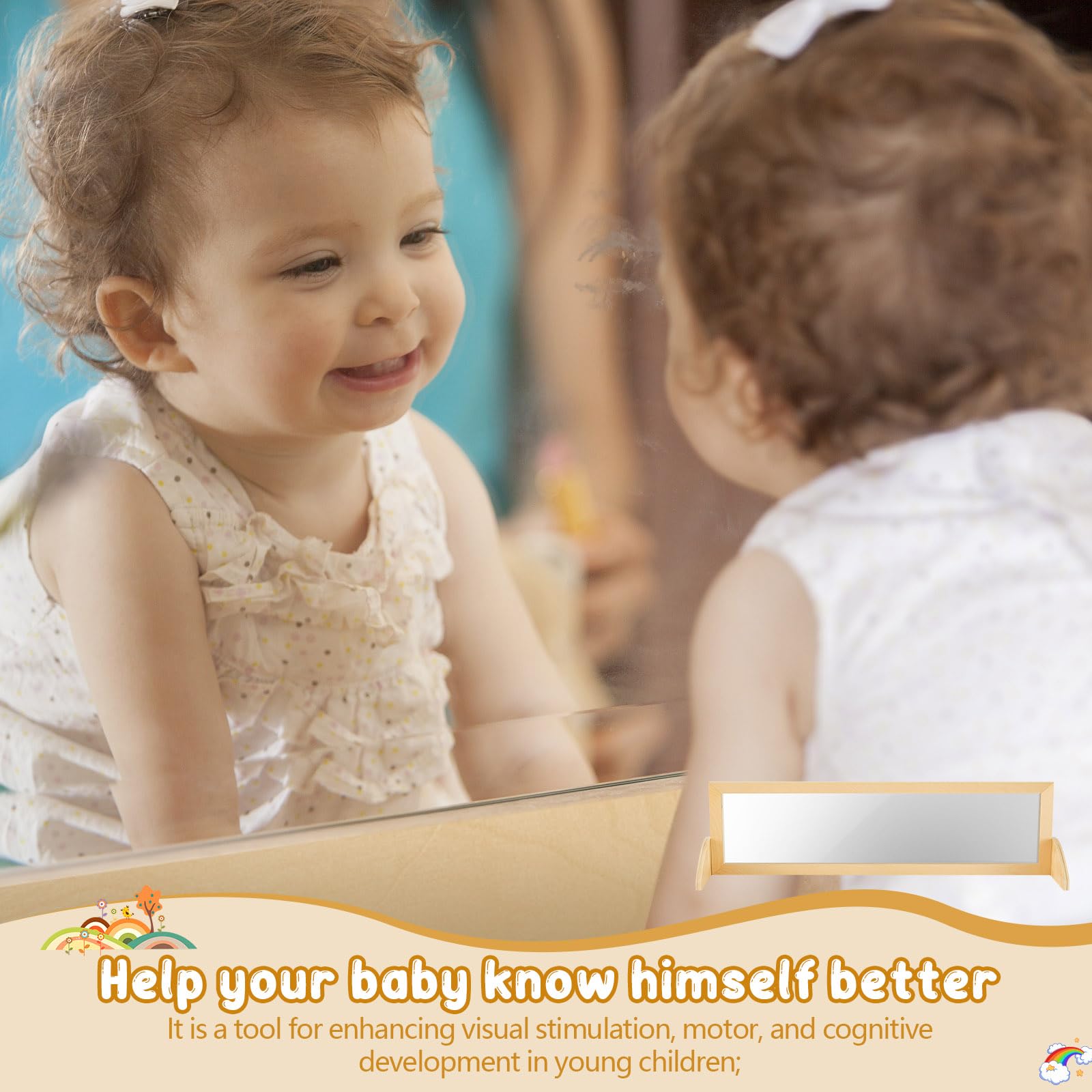 Double Sided Toddler Montessori Mirror