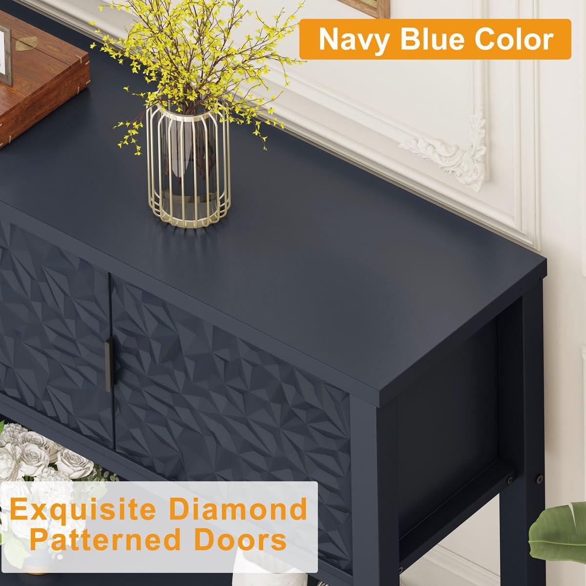 Console Table for Entryway with Storage Shelf