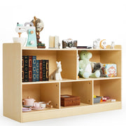 Montessori Wooden Toy Storage Organizer 2-Shelf Bookcase