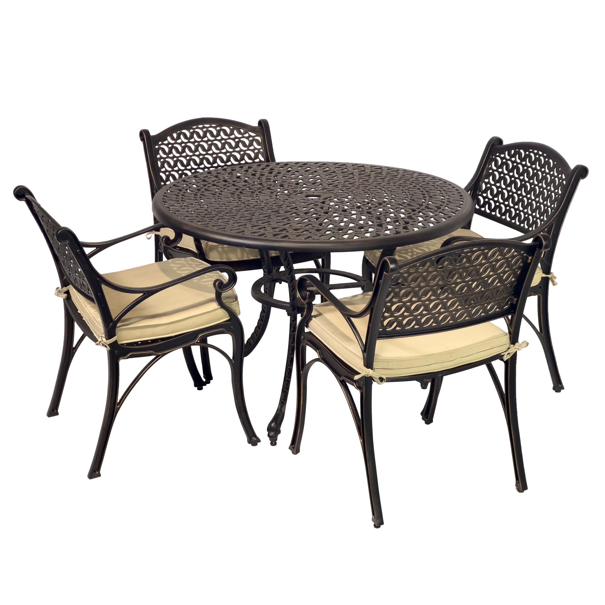 5-Piece Cast Aluminum Outdoor Dining Set