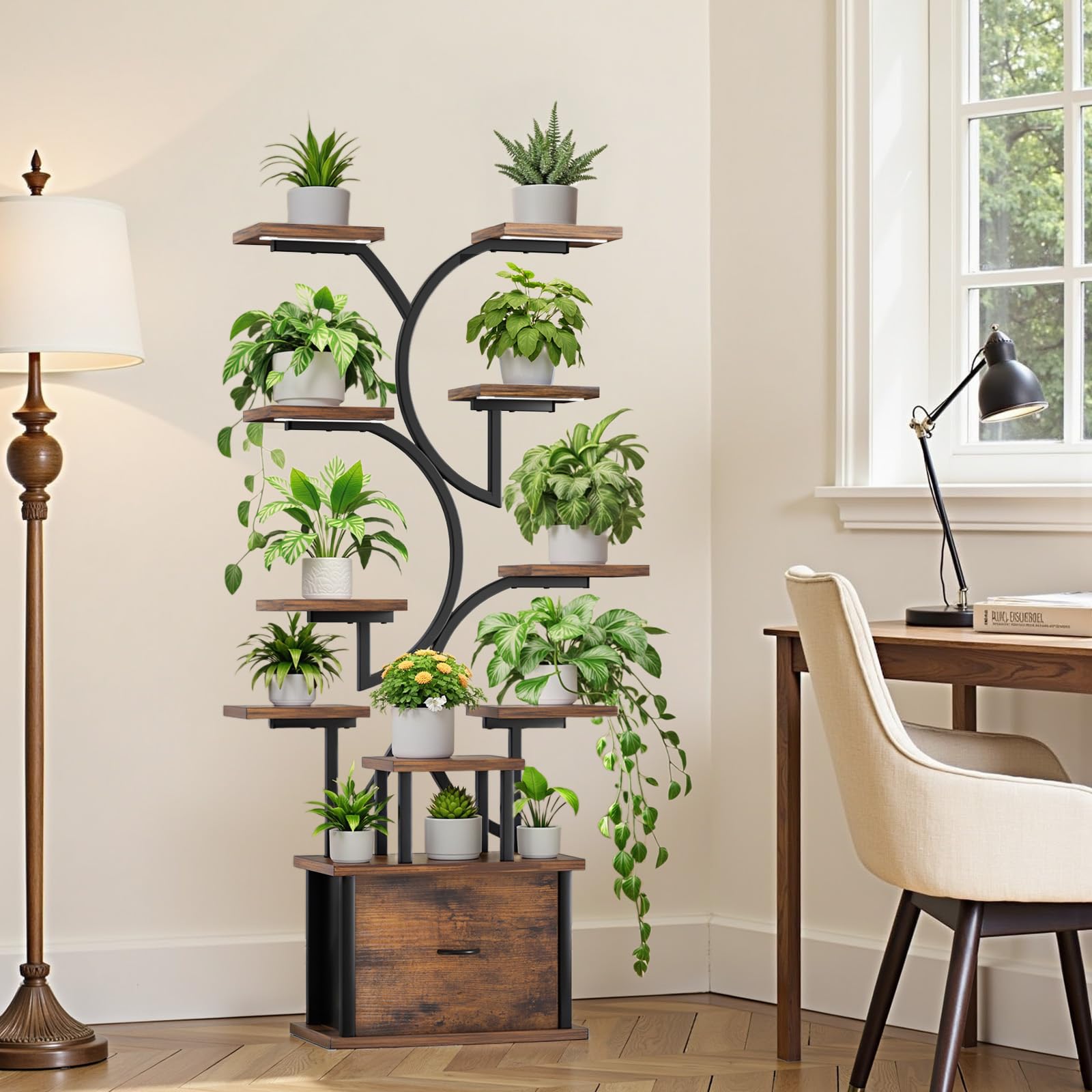 11-Tier Plant Stand with Grow Light