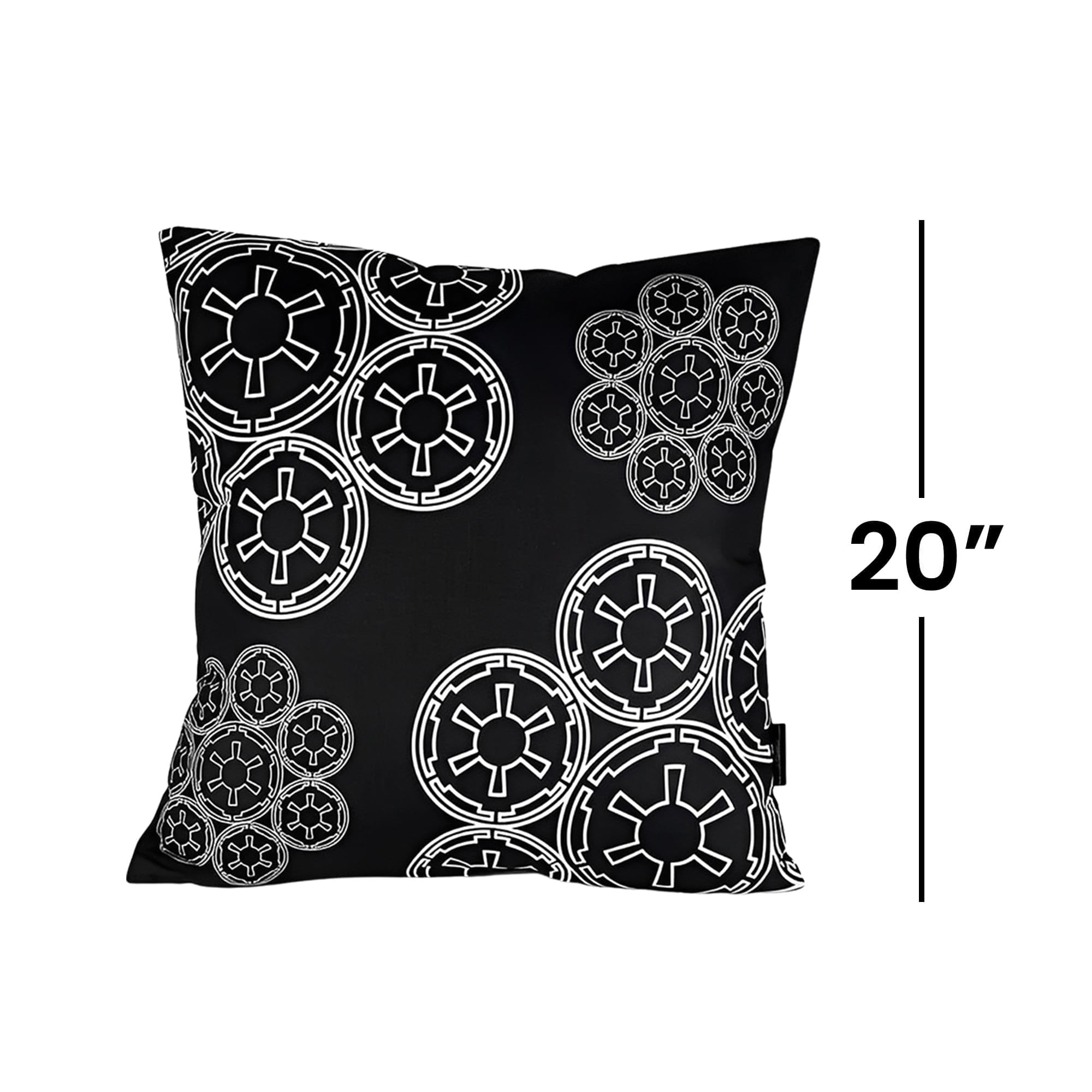 Black Throw Pillow Set with White Imperial Logo