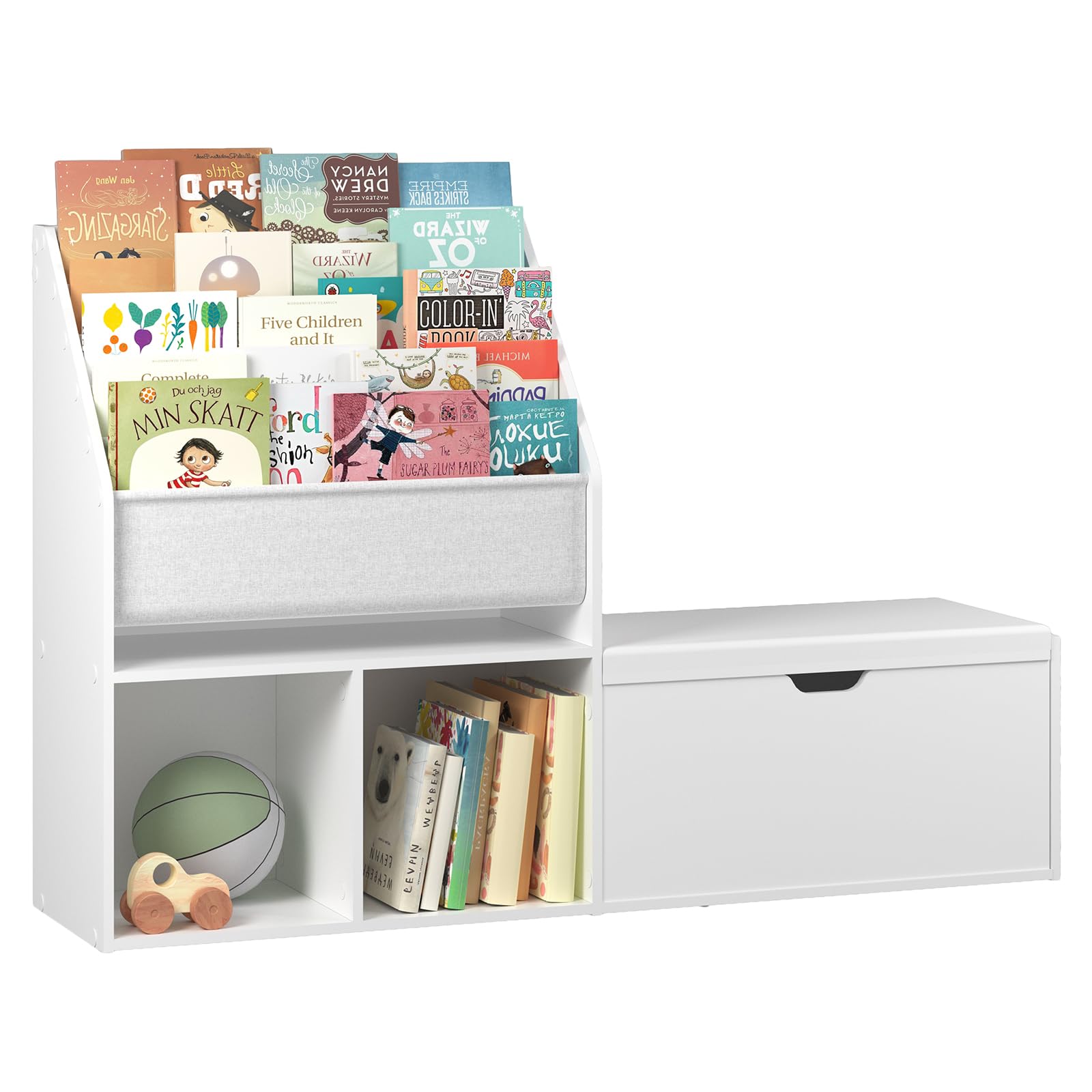 Kids Bookshelf with Reading Nook and Storage