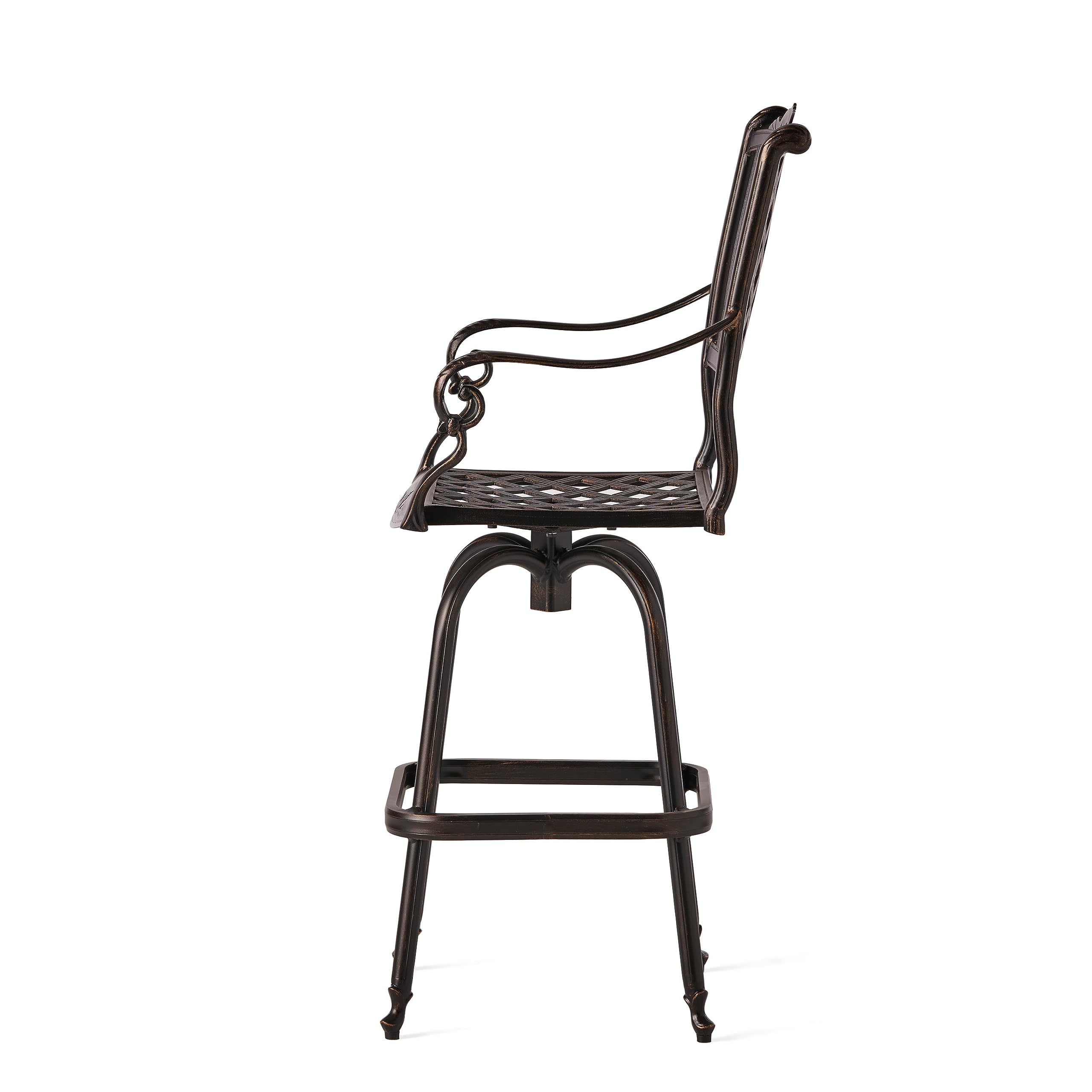 Outdoor Cast Aluminum Bar Stools Set of 2