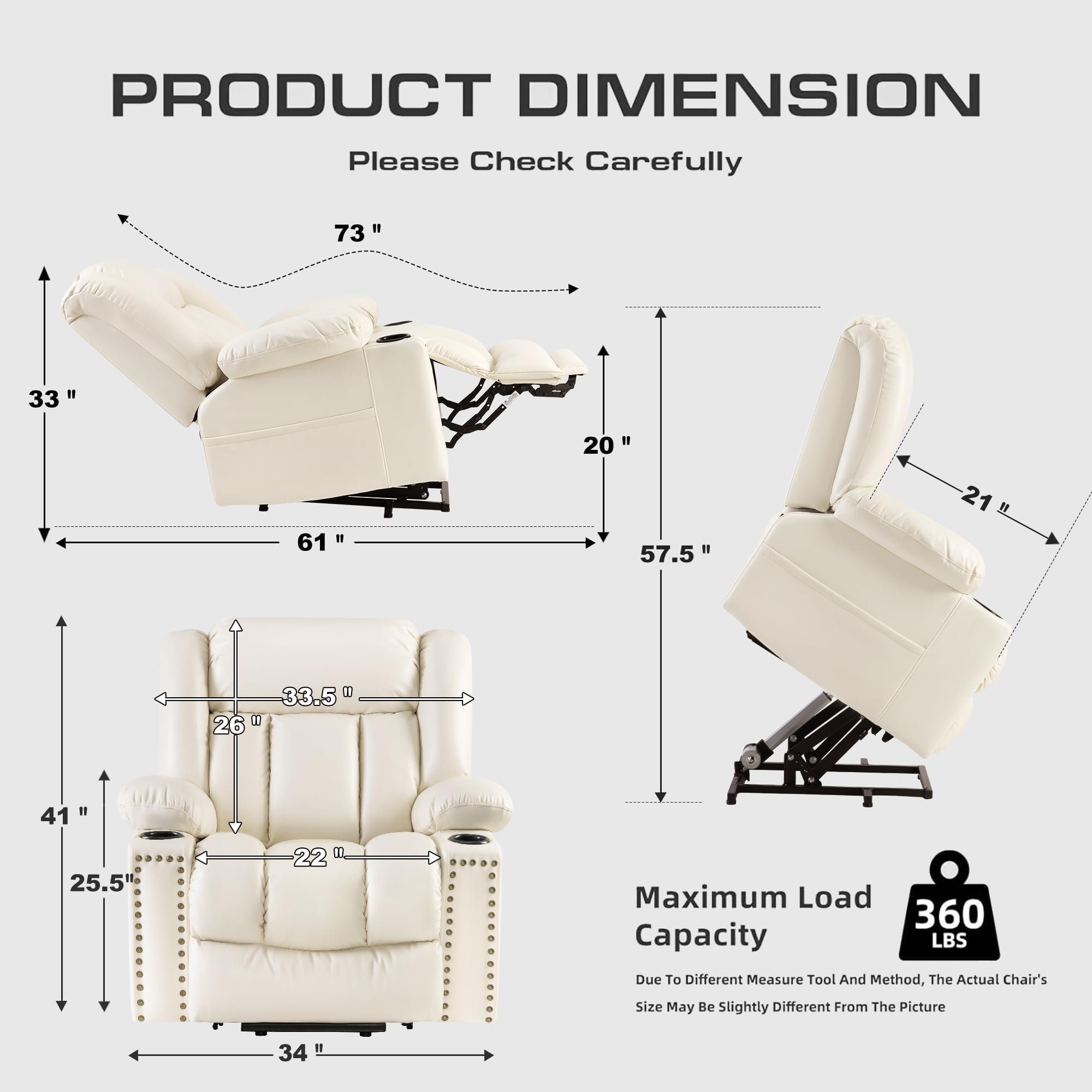 Power Lift Recliner Chair with Massage