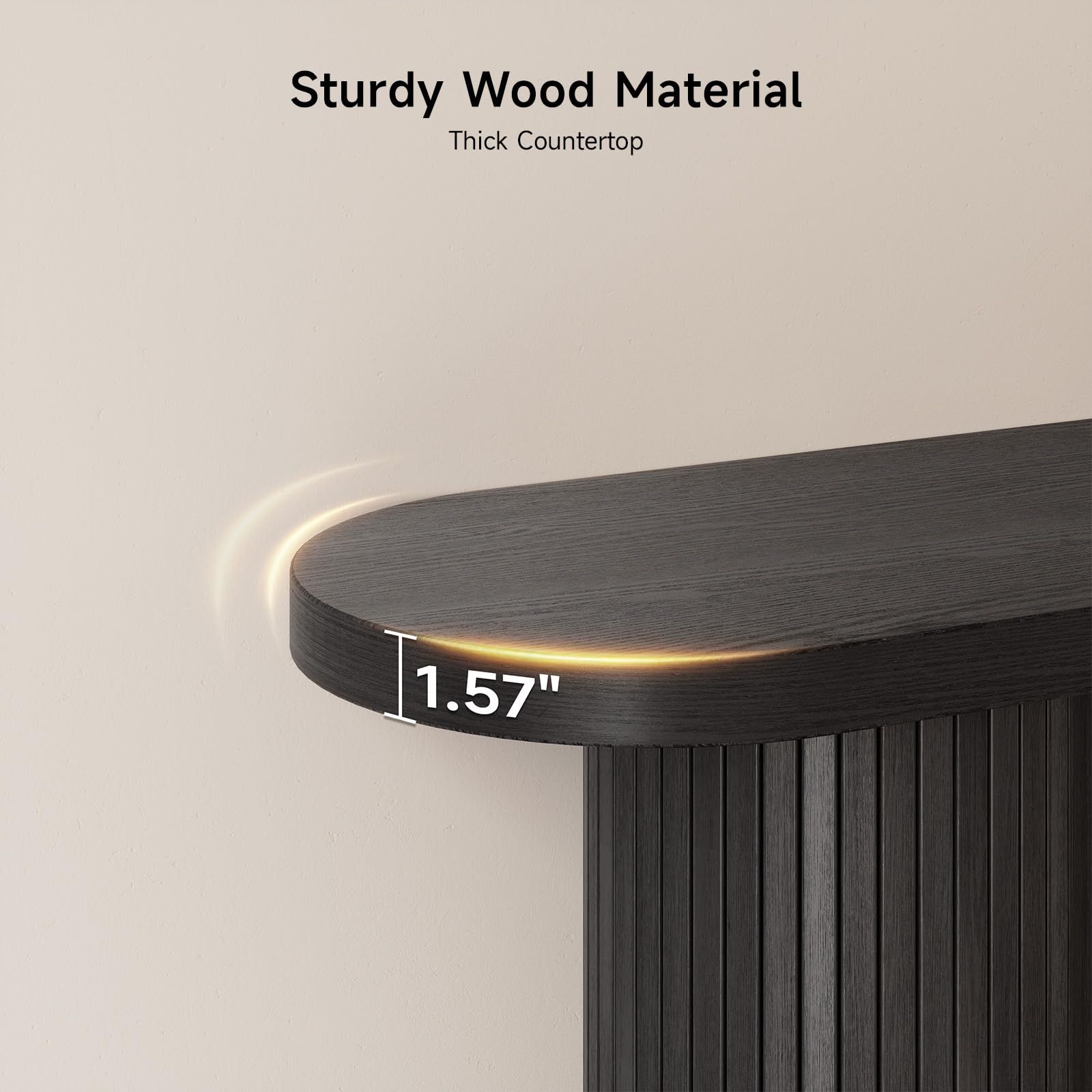 55 Inch Fluted Entryway Console Table